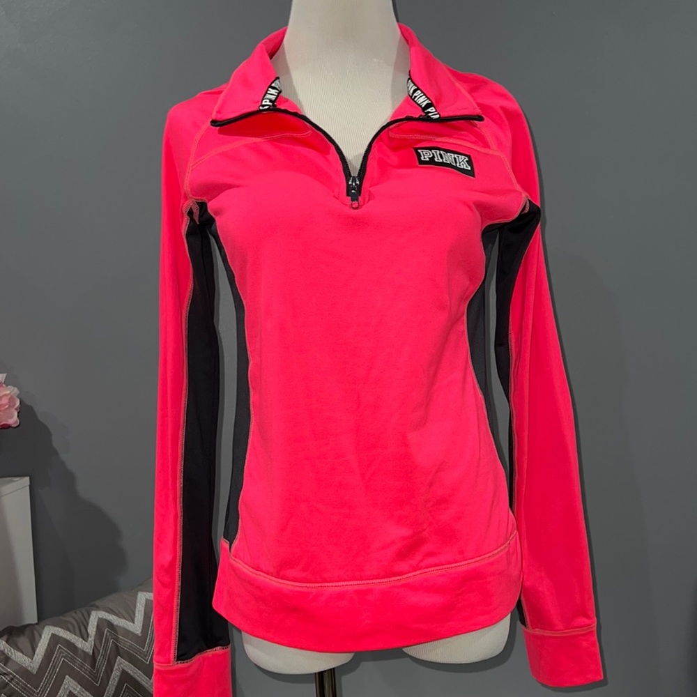 PINK quarter zip pullover